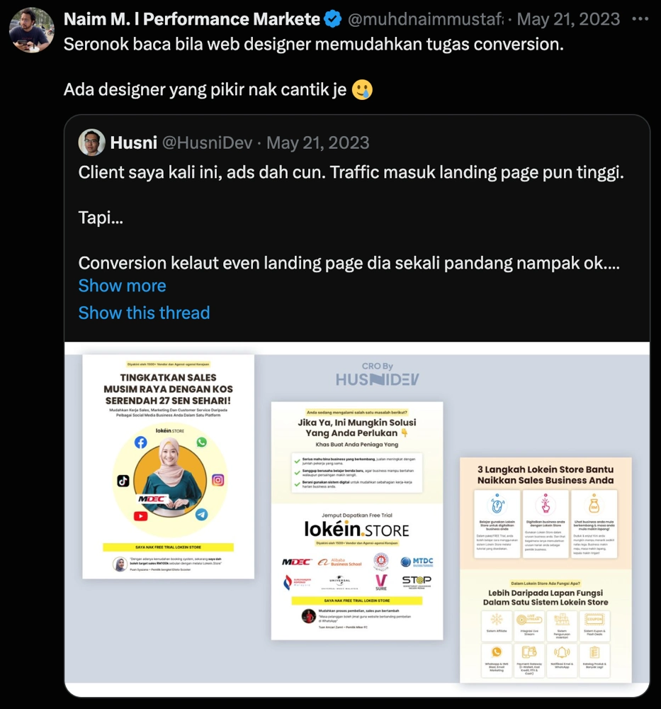 Testimonial Screenshot